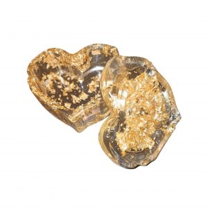 Boîte à Bijoux - Coeur feuille d'Or