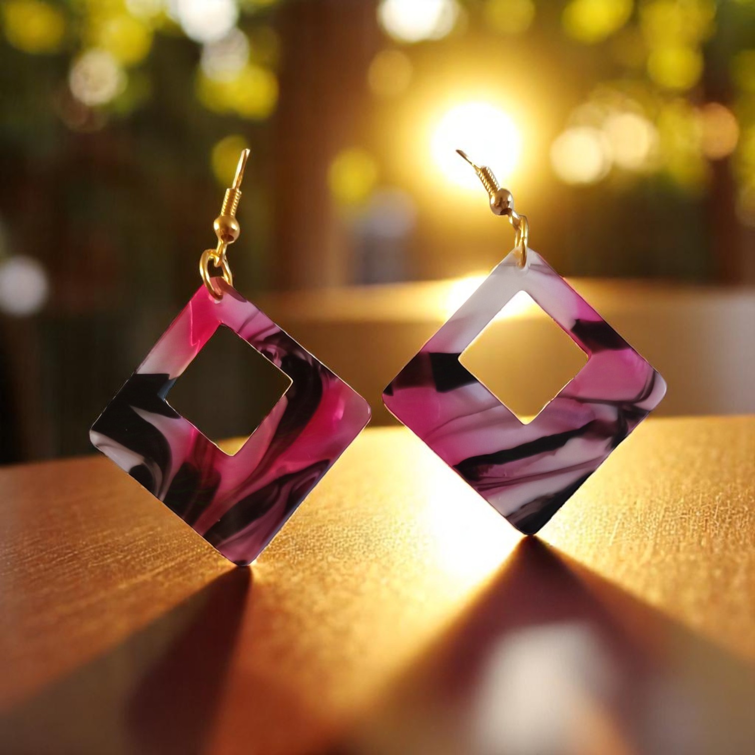 Boucles D'Oreilles - En Rouge et Noir – Image 2