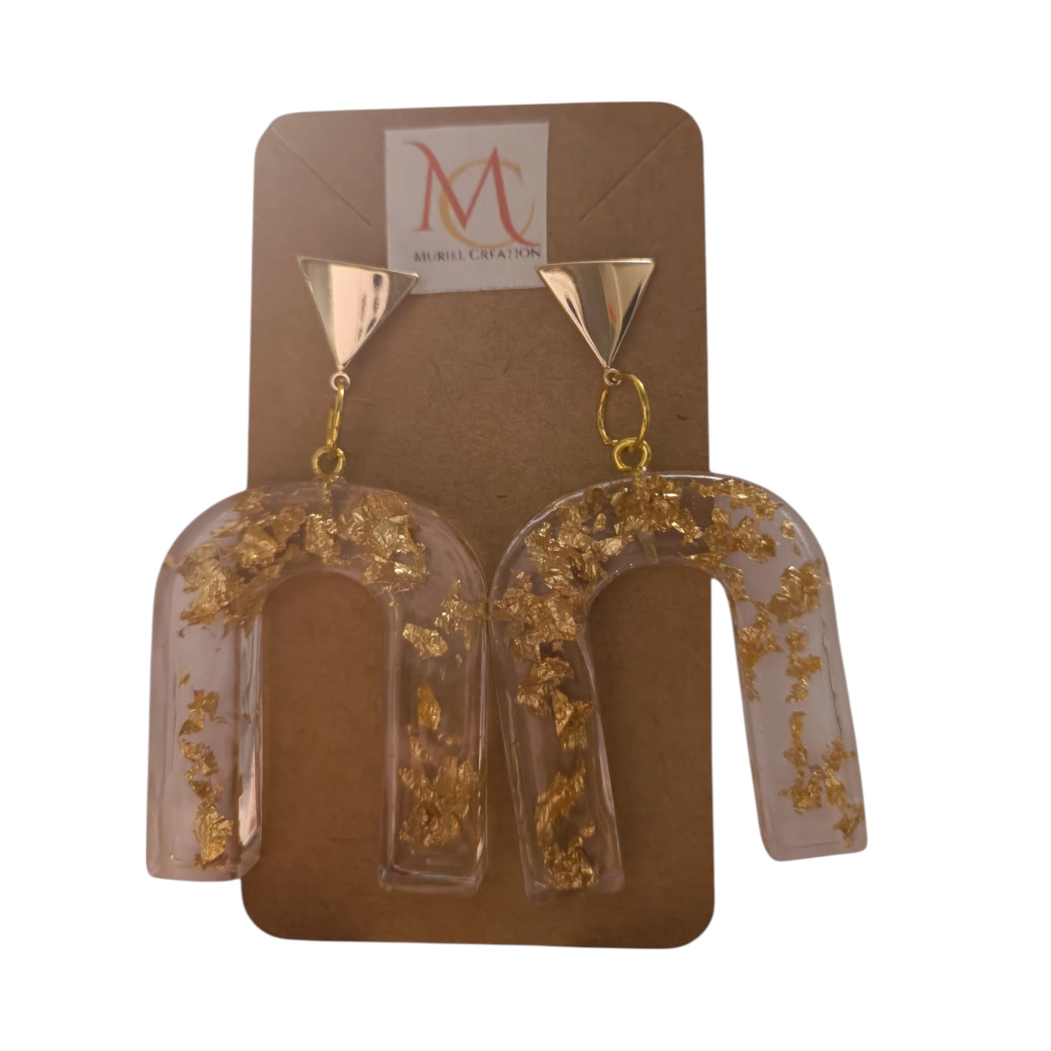 Boucles D'oreilles - U à l'envers Or