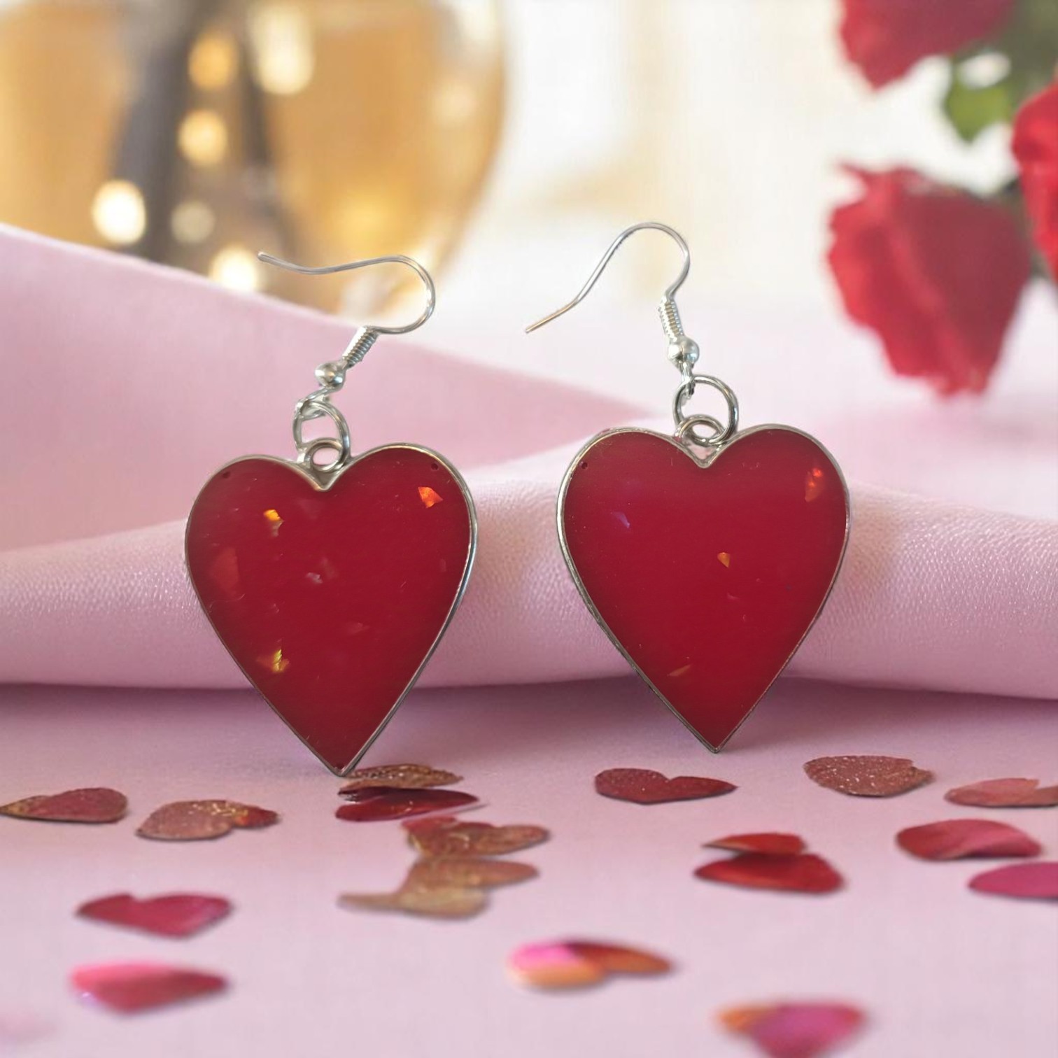 Boucles D'Oreilles - Coeur Argent – Image 3