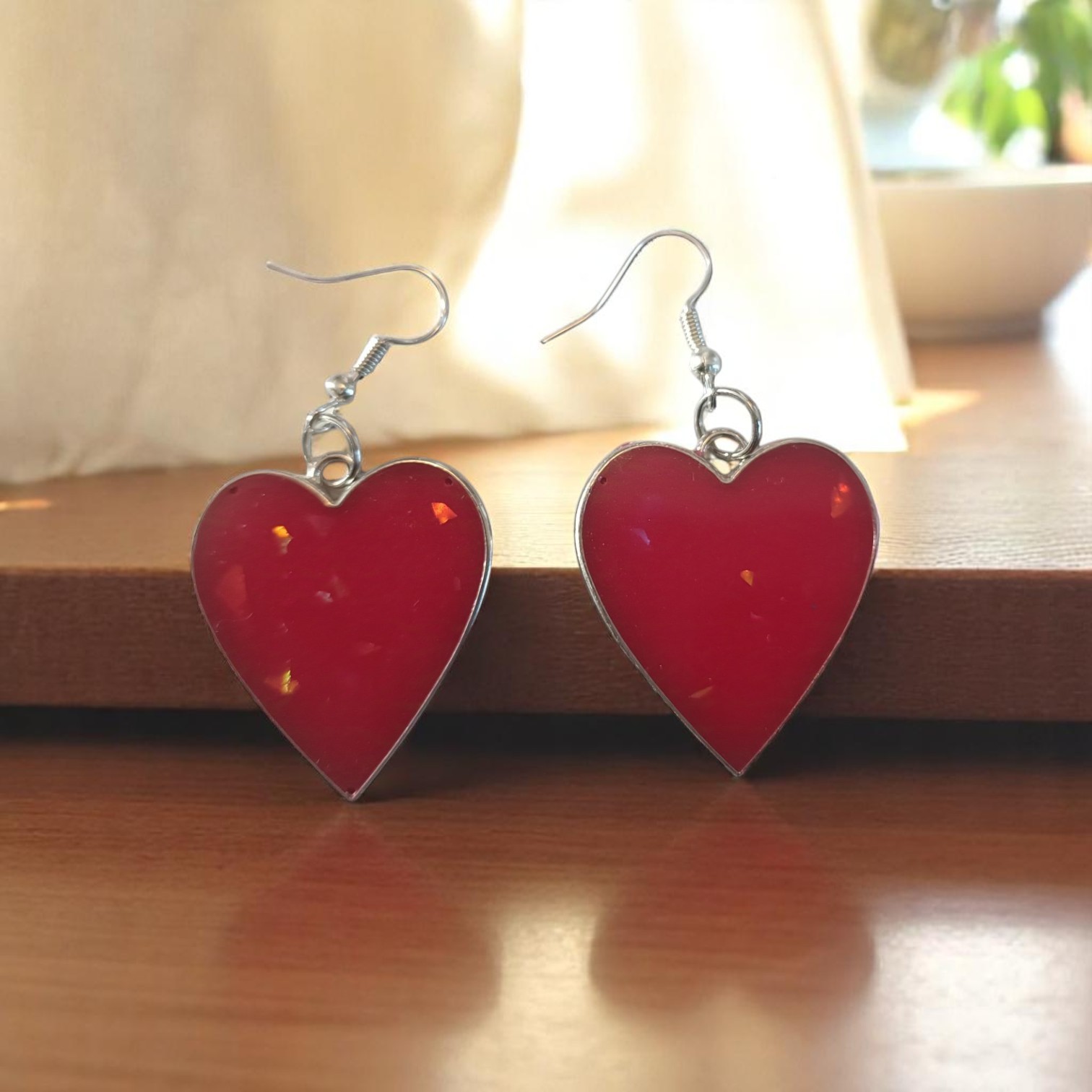 Boucles D'Oreilles - Coeur Argent – Image 2