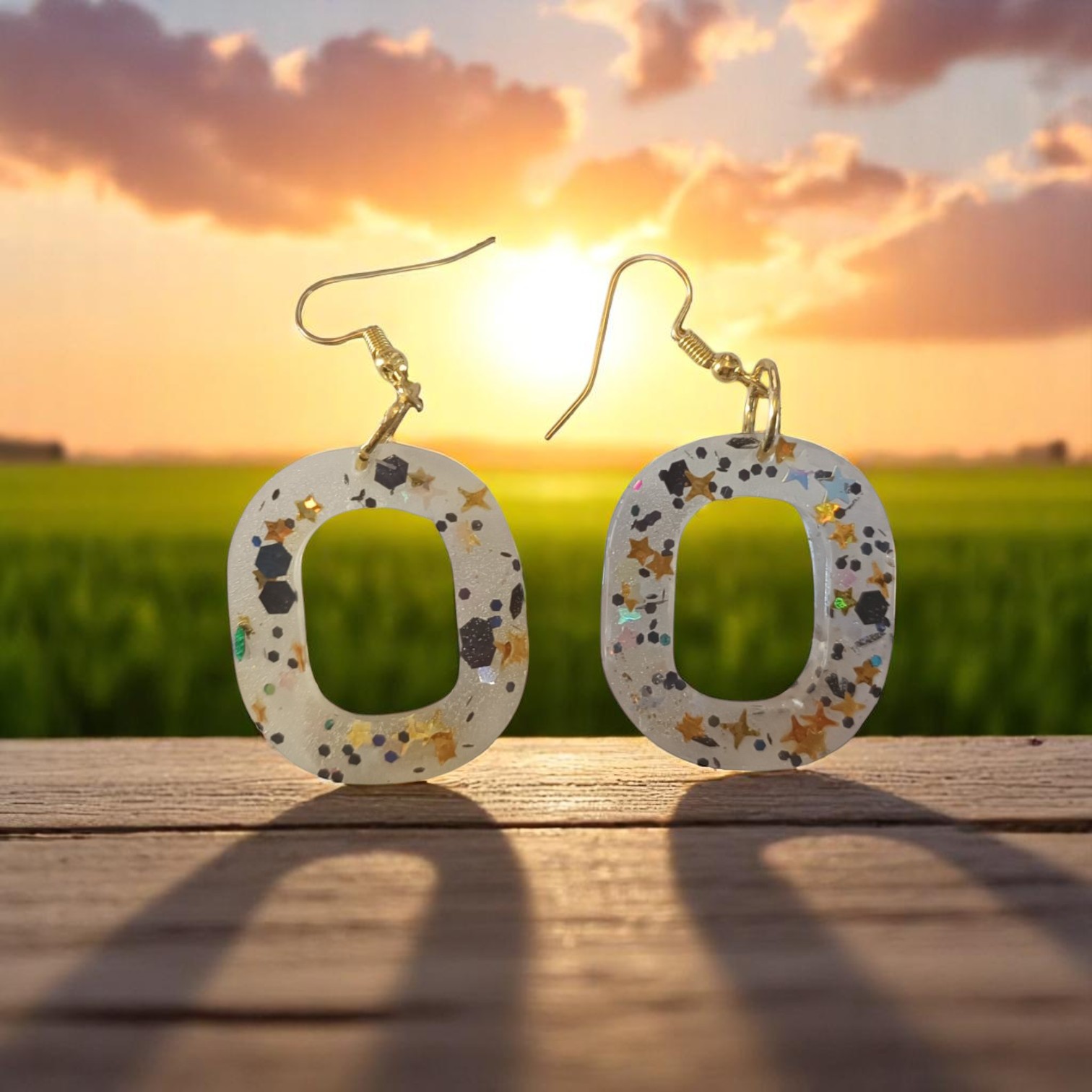 Boucles D'Oreilles - O Noir et Or – Image 2