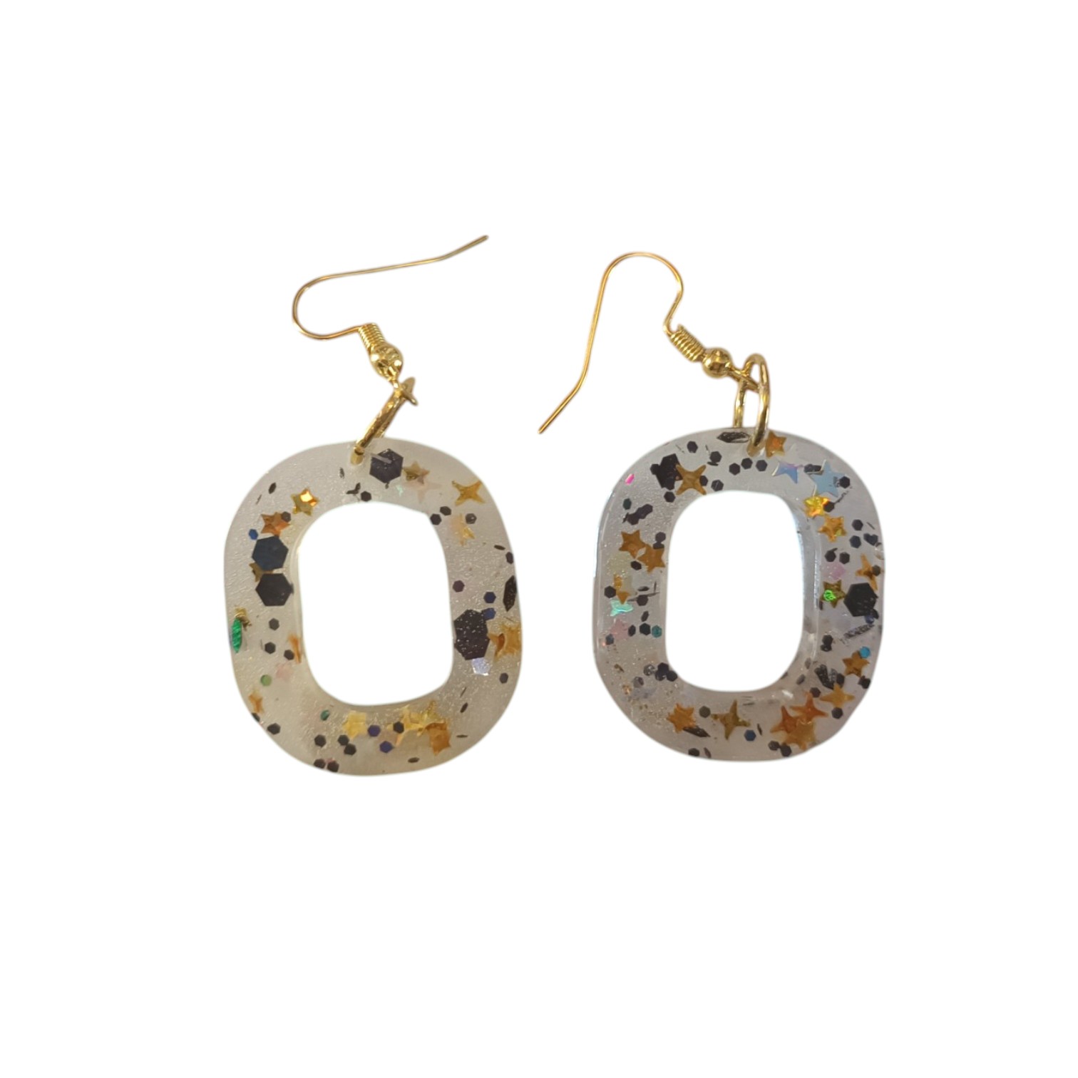 Boucles D'Oreilles - O Noir et Or