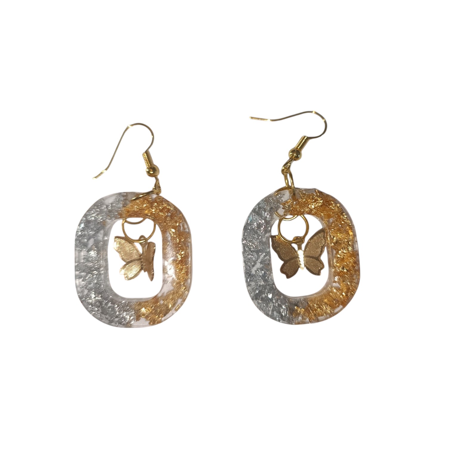 Boucles D'Oreilles - O Or Argenté Papillons