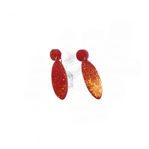 Boucles D'Oreilles - Rouge Pailletées