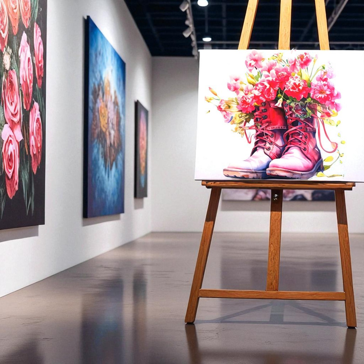 Transfert - Tee-shirt - Chaussures Fleuries – Image 2