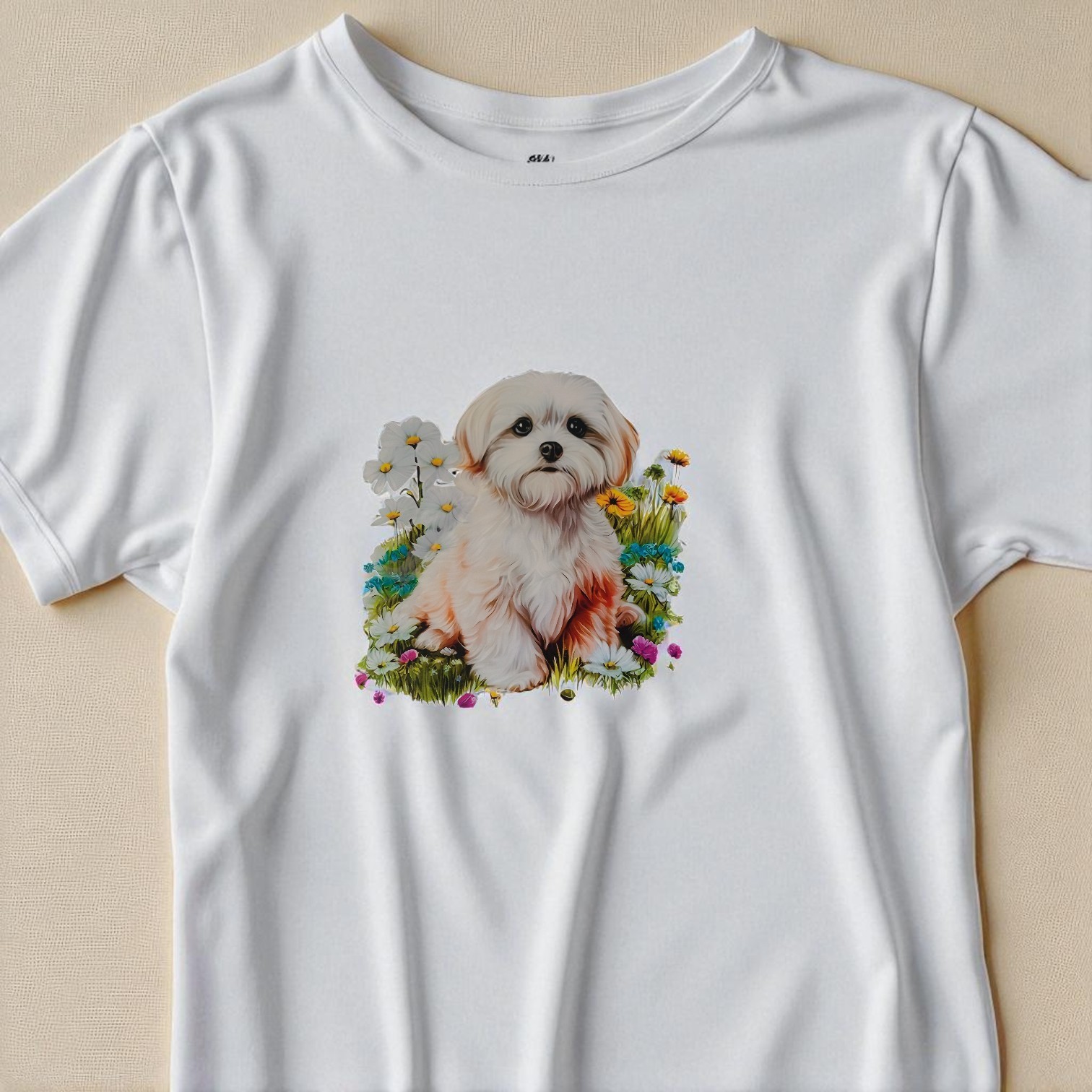 Transfert - Tee-shirt - Sac - Chien Bichon – Image 2