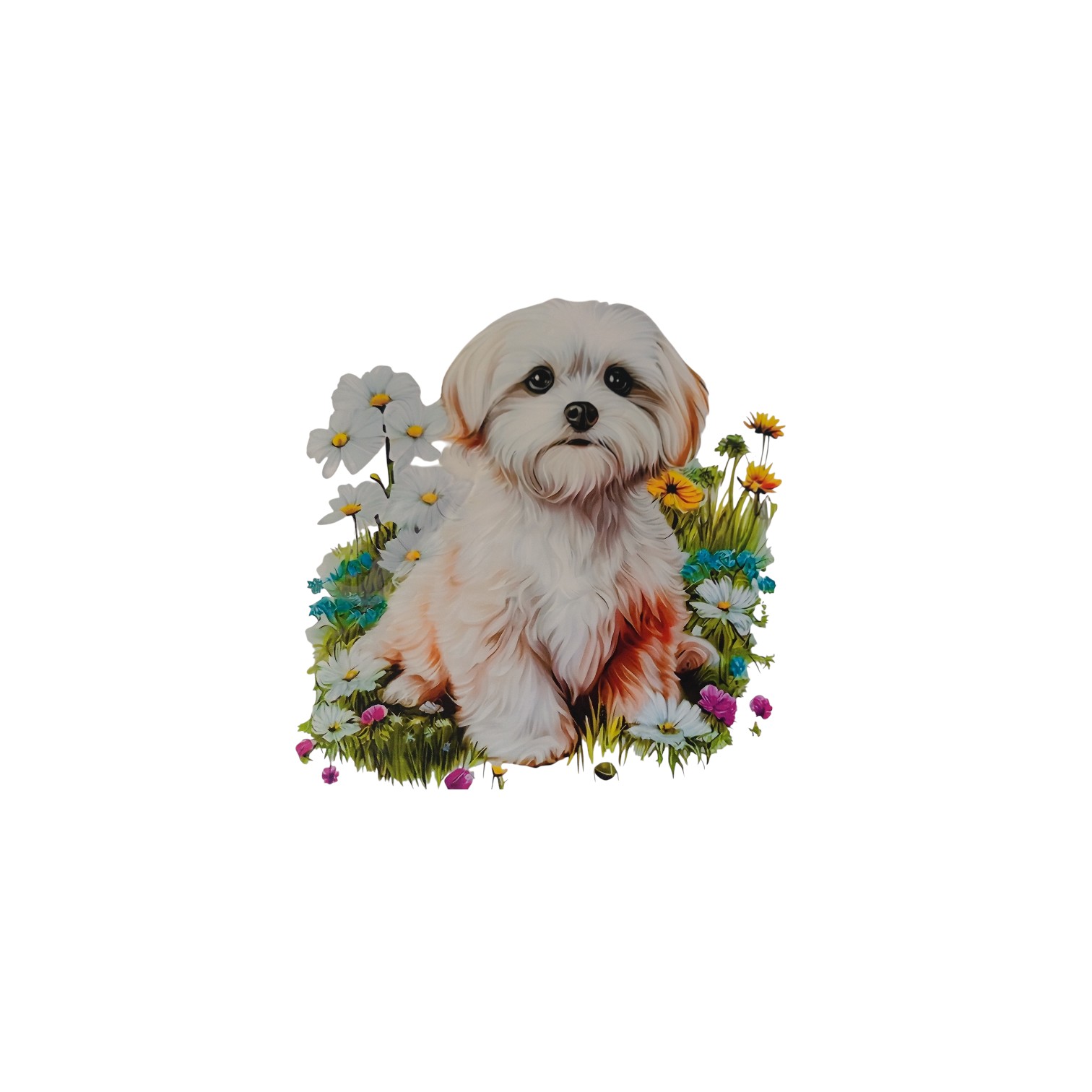 Transfert - Tee-shirt - Sac - Chien Bichon