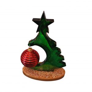 Objet de Décoration - Sapin boule sur Plateau