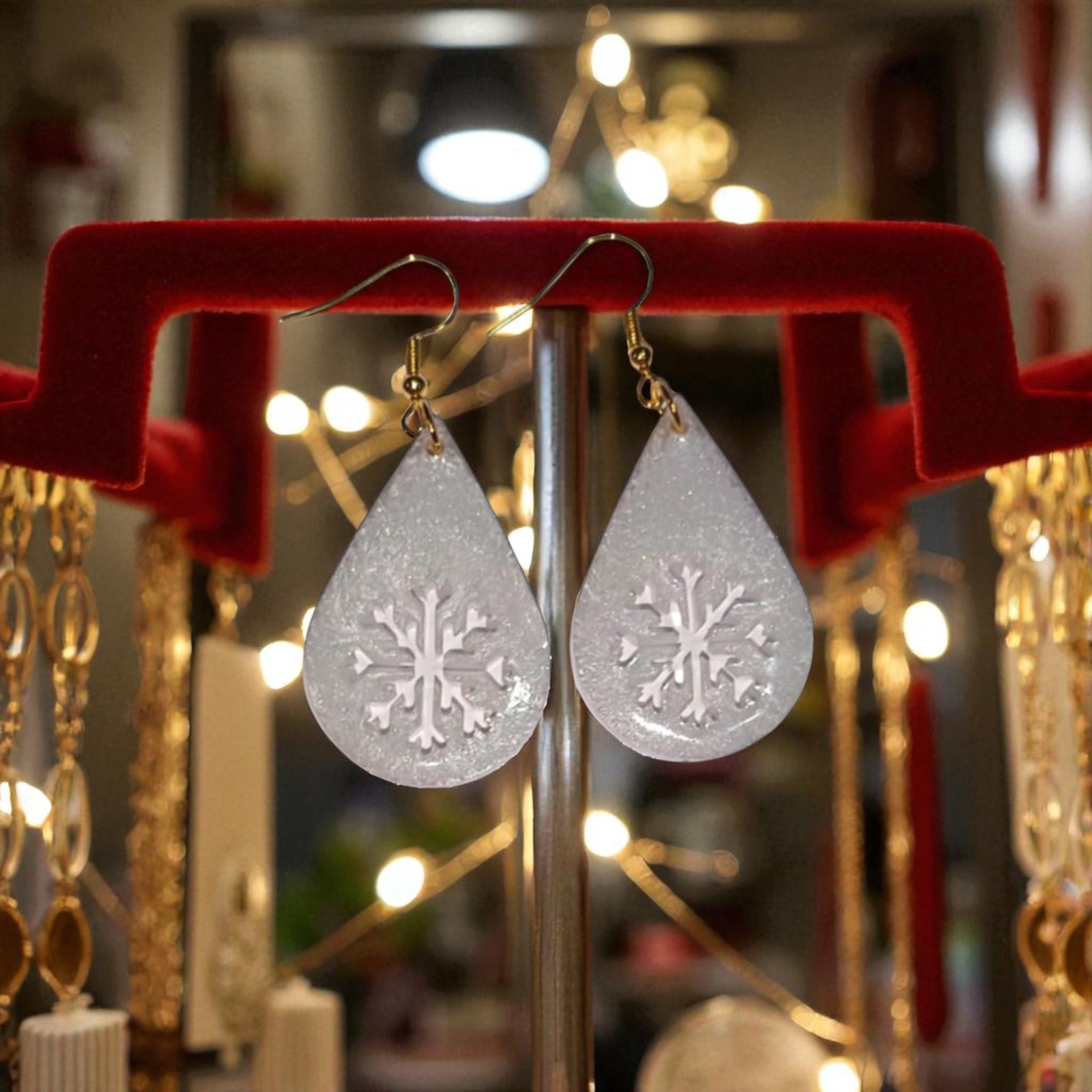 Boucles d'Oreilles - Flocon de Neige – Image 2