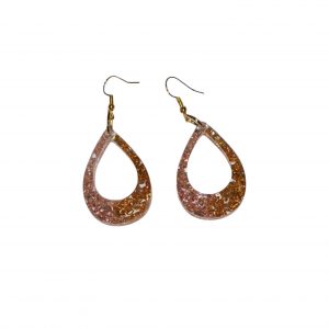 Boucles D'Oreilles - Ovale - Doré rose et jaune