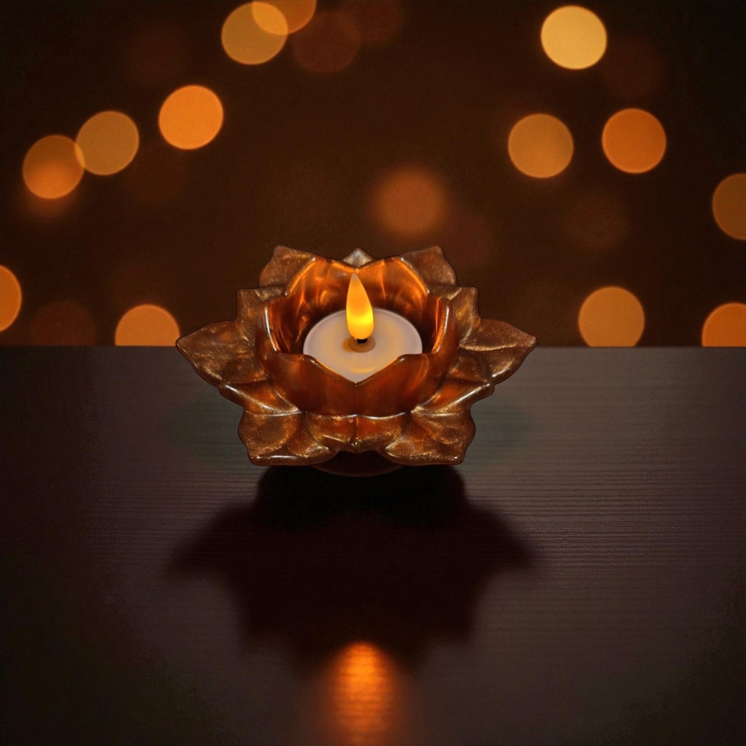 Décoration - Porte Bougie - Fleurs de Lotus – Image 3